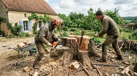Tronçonnage souche